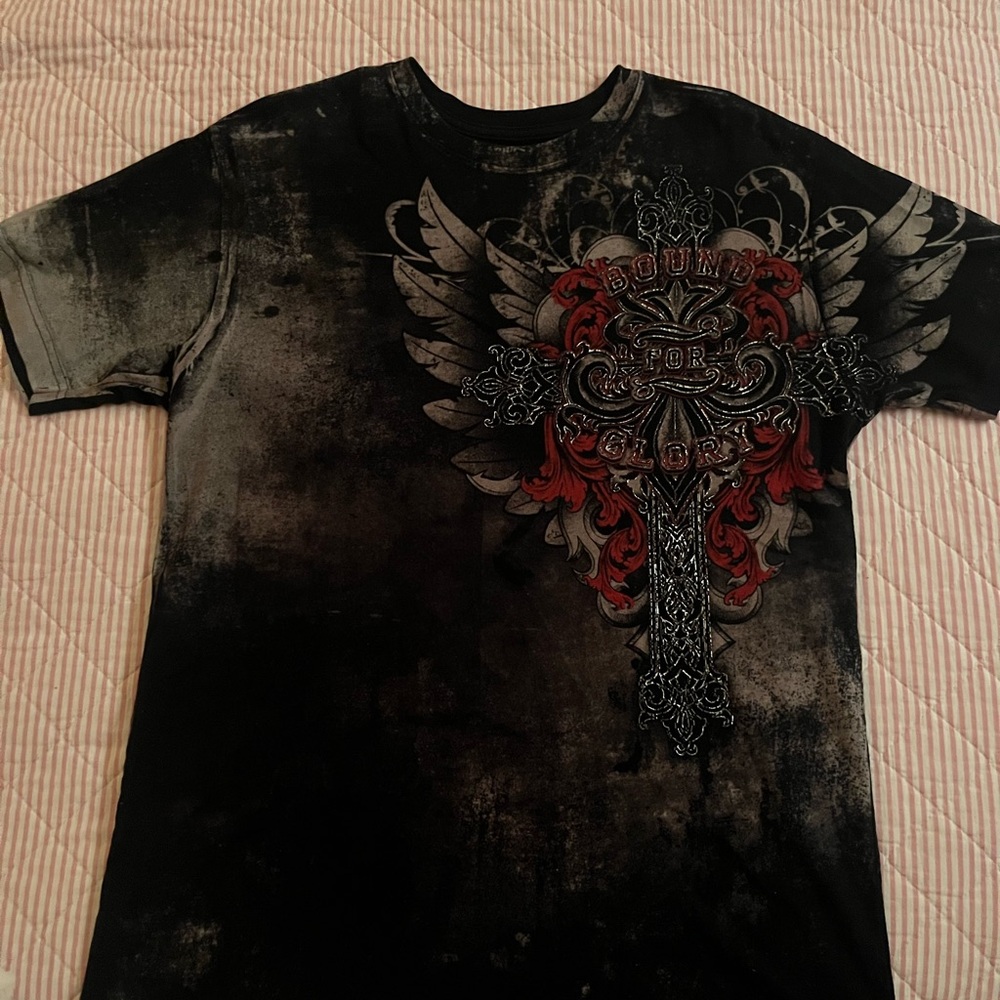 Extreme couture Men's Black & red Graphic T-Shirt